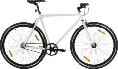 vidaXL Bicykel single speed, biało-Čierny, 700c, 59 cm Lumarko!
