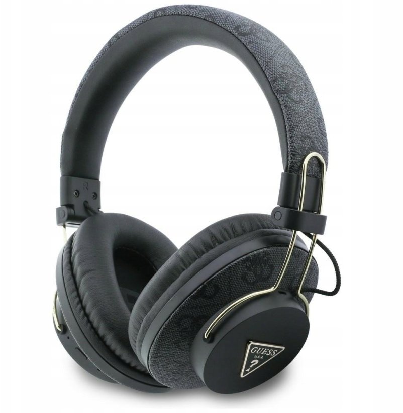 Guess Słuchawki nauszne Triangle Logo Bluetooth ENC Čierny