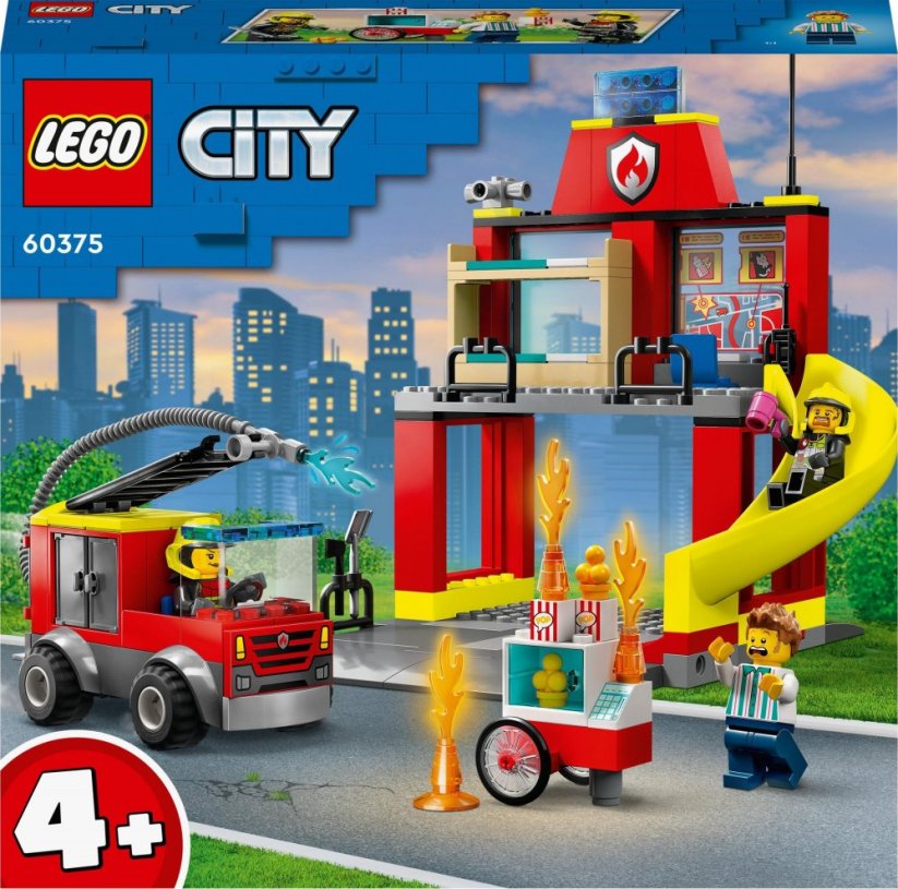 LEGO City Remiza strażacka i wóz strażacki (60375)