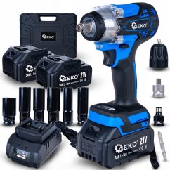 Geko akumulátorowy bezszczotkowy 350Nm 2x3.0Ah 21V – Sada XXL (5) (5903418302900)