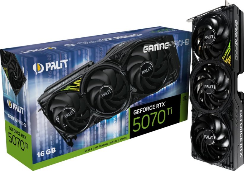 Palit GeForce RTX 5070 Ti GamingPro-S 16GB GDDR7 DLSS4 (NE7507T019T2-GB2031U)