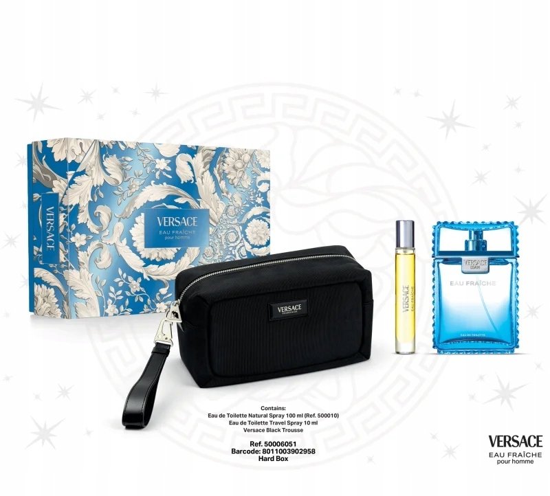 Versace Eau Fraiche Giftset Sada perfum pre mužov (EDT, 100 ml + EDT, 10 ml + kosmetyczka) (h-B-30-854-00)