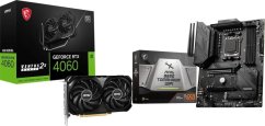 MSI GeForce RTX 4060 Ventus 2X Black OC 8GB GDDR6 + MSI MAG B650 TOMAHAWK WIFI