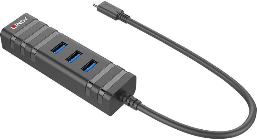 Lindy 1x RJ-45  + 3x USB-A 3.0 (43249)