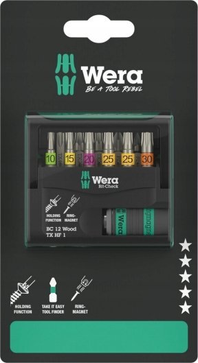 Wera Sada BITÃW BIT-CHECK 12 WOOD TX HF 1 SB, 12CZ