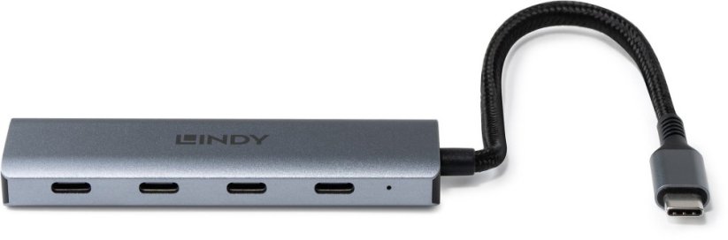 Lindy Lindy 43414 huby i koncentratory USB 3.2 Gen 2 (3.1 Gen 2) Type-C 10000 Mbit/s Sivý