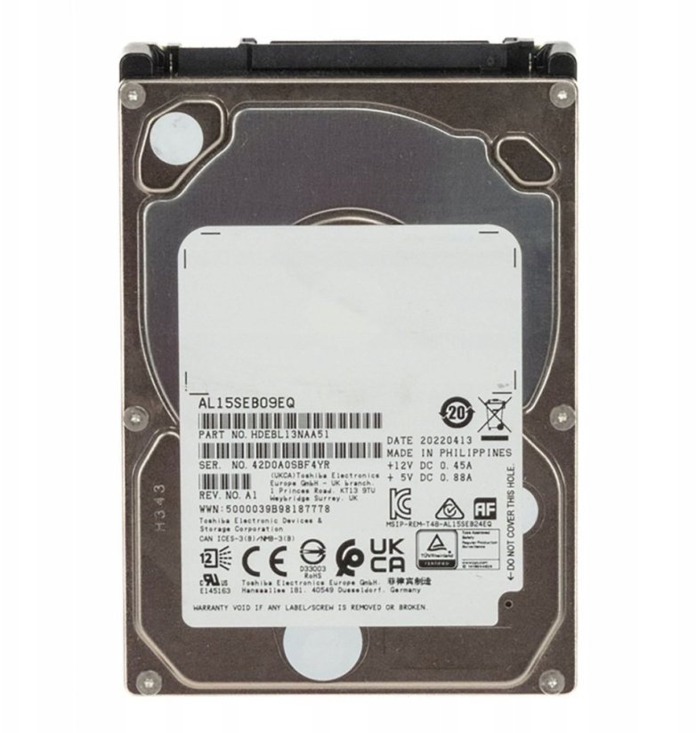 Toshiba disk twardy 900 GB 10500 RPM 128 MB 2.5" SAS (AL15SEB09EQ)