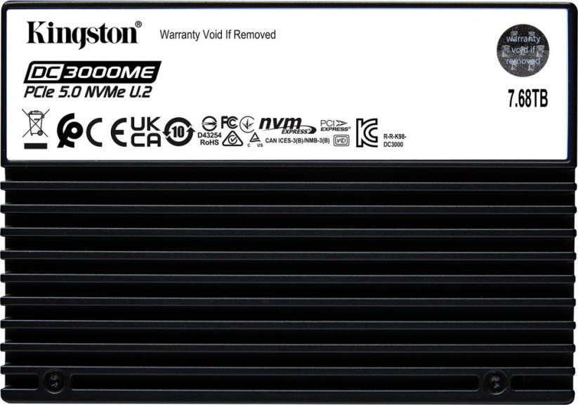 Kingston DC3000ME 7.68TB U.2 PCI-E x4 Gen 5.0 NVMe  (SEDC3000ME/7T6)