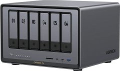 Ugreen NASync DXP6800 Pro 6-diskowy 8GB DDR5 Intel i5-1235U 2x 10GbE 8K HDMI SD 4.0 Čierny (DXP6800 PRO)