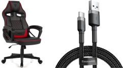 SENSE7 Knight czarno-czerwony + kabel usb