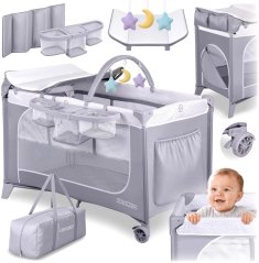 Ricokids Postieľka Turistické 125x65x78cm RK-241 sivé