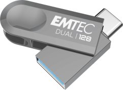 Emtec Dual D280 128GB strieborný (ECMMD128GD283)