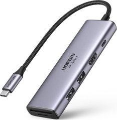 Ugreen CM511 1x SD 1x USB-C 1x TF + 2x USB-A 3.2 Gen1 (UGR1064GRY)