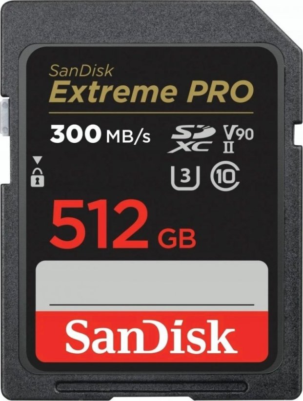 SanDisk SanDisk Extreme Pro - Flash-Speicherkarte - 512 GB - Video Class V90 / UHS-II U3 / Class10 - 1733x/2000x - SDXC UHS-II