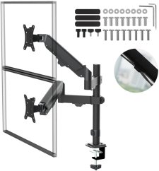 Maclean Uchwyt biurkowy na 2 monitory 17" - 32" (MC-136)