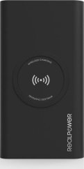 Realpower PB-8000 Wireless 8000mAh Čierny