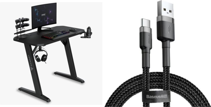 SENSE7 Nomad Classic Czarne 100 cmx50 cm 100x50 cm + kabel usb