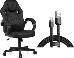 SENSE7 Prism - skórzany, czarny + kabel usb