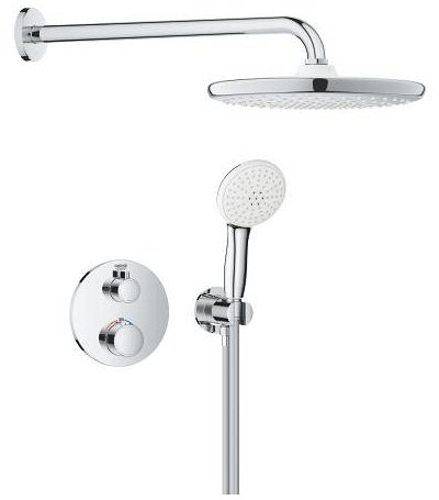 Grohe Podtynkowy termostatyczny system prysznicowy Grohtherm Tempesta 250 głowica sprcha, bez elementu podtynkowego (35604000 zamawiany oddzielnie), chróm (1039960000)