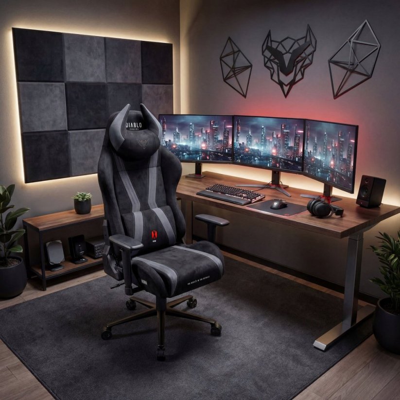 Diablo Chairs X-Horn 2.0 Normal Size Burned Black