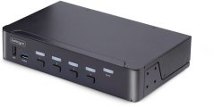 StarTech StarTech.com 4-Port DisplayPort 1.4 KVM Switch, 8K 60Hz / 4K 144Hz, 2x USB 3.0 Ports, 4x USB 2.0 Ports, Hotkey Switching, TAA Compliant (D86A2-4-PORT-8K-KVM) - KVM-/Audio-/USB-Switch - 4 x KVM/Audio/USB - 1 lokaler Benutzer - Desktop - TAA-konform