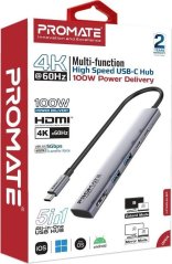 Promate Promate LinkHub-5X Hub HDMI 4K@60Hz / USB-C PD100W