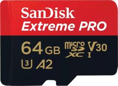 SanDisk Extreme PRO MicroSDXC 64 GB Class 10 UHS-I/U3 A2 V30 (SDSQXCU-064G-GN6MA)