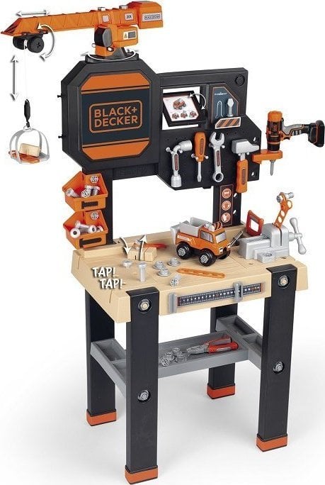 Smoby Black&Decker Warsztat z dźwigiem i narzędziami + 94 Príslušenstvo (360731)