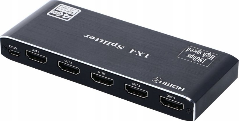 Pawonik SPLITTER HDMI 2.0 1x4 ROZDZIELACZ ULTRA HD UHD 4K HDCP 2.2 HDR10