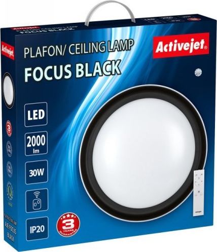 Activejet Plafon LED Activejet AJE-FOCUS Black + pilot