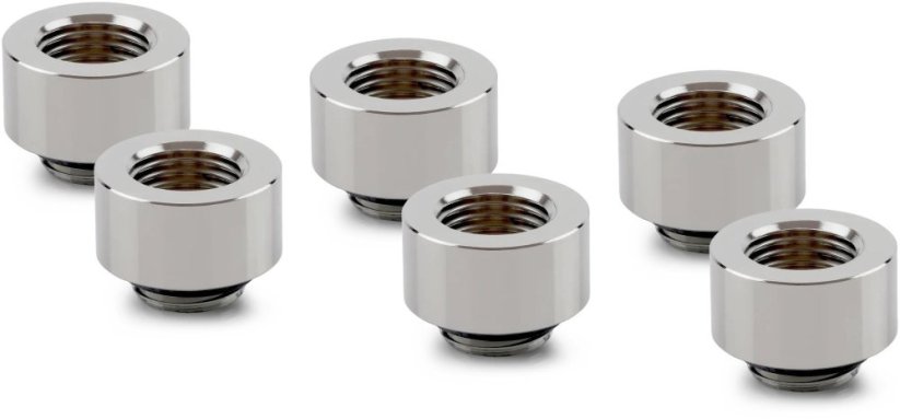 Thermal Grizzly DeltaMate Extender Fitting - MF10, Gloss nickel, Sada 6 sztuk (TG-DM-FIT-6306)