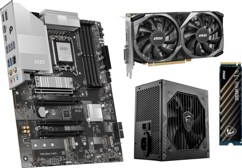 Morele.net GeForce RTX 3050 Ventus 2X XS OC + Płyta PRO Z890-S WIFI + Zasilacz MAG A650BN 650W + GRATIS Dysk SSD Spatium M450 V1 1TB / MSI PRO Z890-S WIFI