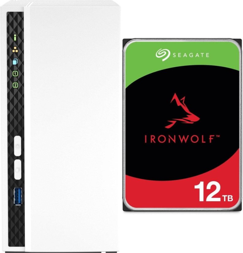 Qnap TS-233 + Seagate IronWolf 12TB (ST12000VN0008)