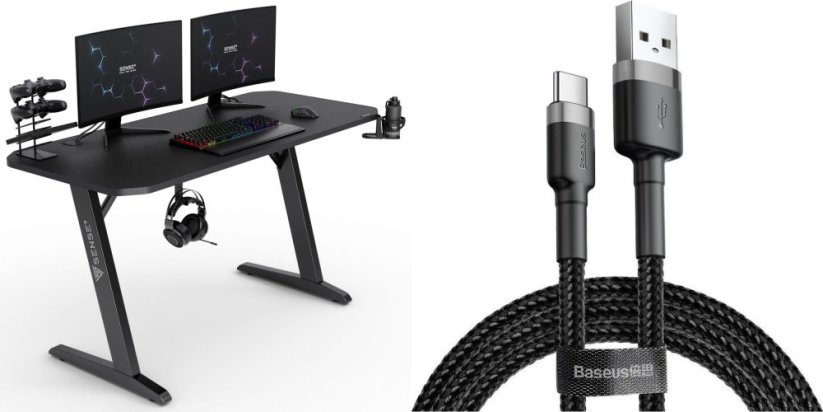 SENSE7 gamingowe Nomad Basic 140x60 cm + kabel usb