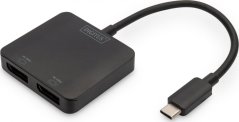 Digitus DIGITUS USB-Hub 2-Port  C  ->2xDP   m.Kabel          schwarz
