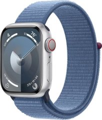 Apple Watch 9 GPS + Cellular 41mm  Silver Alu Sport Loop Modrý  (MRHX3ET/A)