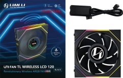 Lian Li Lian Li UNI FAN TL Wireless LCD Lüfter, ARGB, PWM - Reverse Blade, 120mm, schwarz