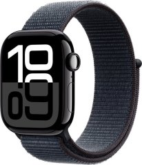 Apple Watch 10 GPS 42mm Jet Black Alu Sport Loop Modrý