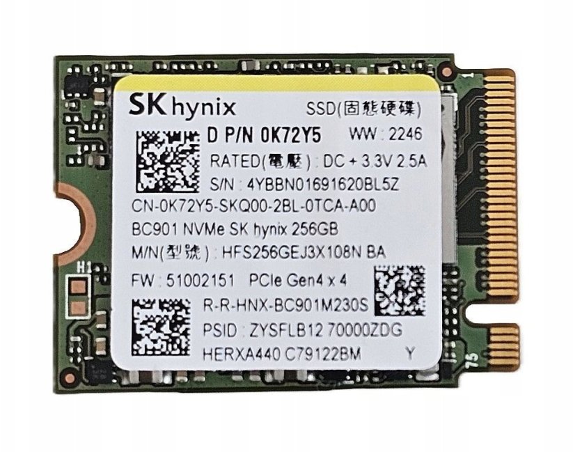 Hynix 256GB M.2 2242 PCIe 4.0 NVMe