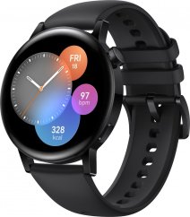 Huawei Watch GT 3 Active Fluorelastomer Armband Čierny  (55027152)