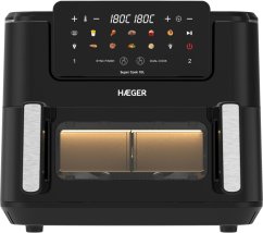 Haeger AF-D10.010B Super Cook Urządzenie do gotowania na gorącym powietrzu 10L ( 2 x 5L ) 2600W AF-D10.010B (5608475042621)