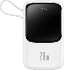 Baseus Qpow Digital Display Lightning 10000mAh Biały