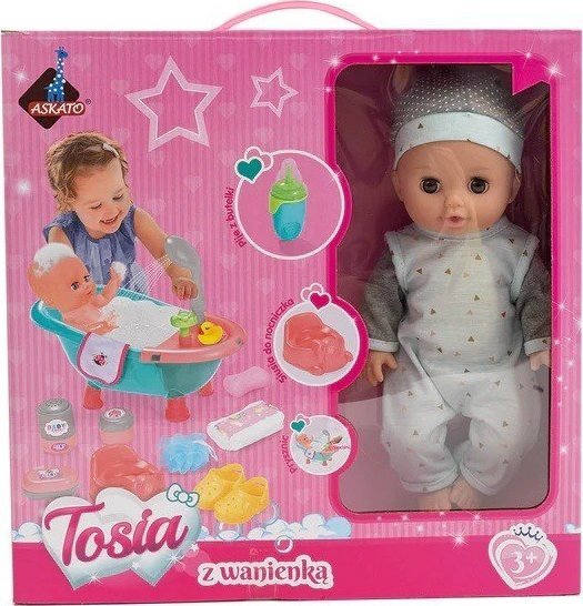 Askato ML ASKATO Bábika Tosia z wanienką