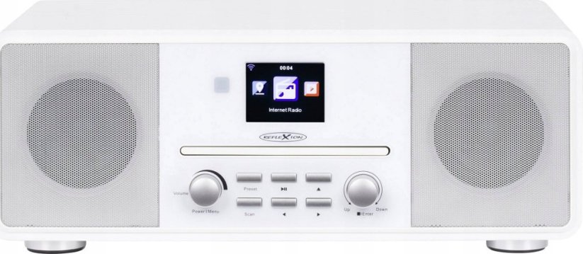 Reflexion Reflexion HRA19INT/WH Internet Tischradio DAB+, UKW, AUX, Bluetooth®, CD Weiß (HRA19INT/WH)