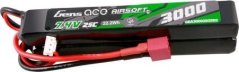 Gens Ace akumulátor Gens ace 25C 3000mAh 2S2P 7.4V Saddle Airsoft Gun Lipo z konektorem Mini Deans(T) Plug