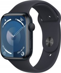 Apple Watch Series 9 GPS, 41mm Koperta z aluminium w farbaze północy z paskiem sportowym w farbaze północy - M/L