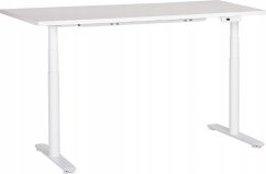 Beliani Biurko regulowane elektrycznie 160 x 72 cm biele DESTIN IV Lumarko!