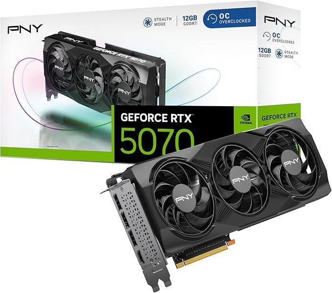 PNY GeForce RTX 5070 Triple Fan 12GB GDDR7 DLSS4 (VCG507012TFXPB1)