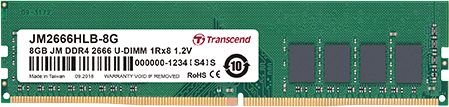 Transcend JetRam, DDR4, 8 GB, 2666MHz, CL19 (JM2666HLB-8G)