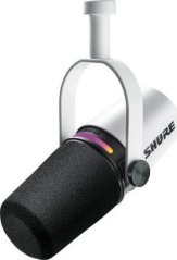 Shure Shure MV7+-W - Mikrofon lektorski/wokalny ze złączem XLR/USB-C Biely